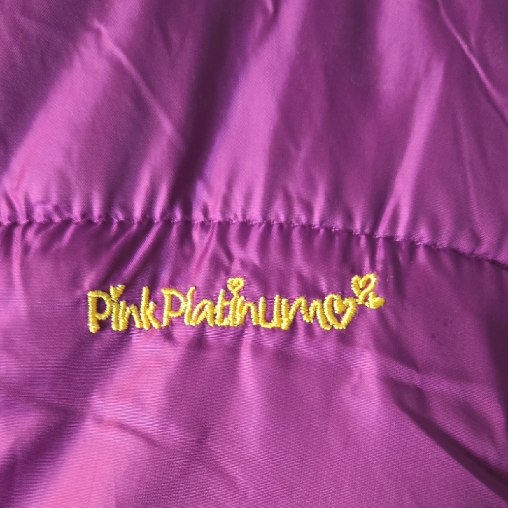 Pink Platinum Fleece-lined 12-18 M Hooded Purple Snowsuit Winter Snow Pants - Picture 5 of 6